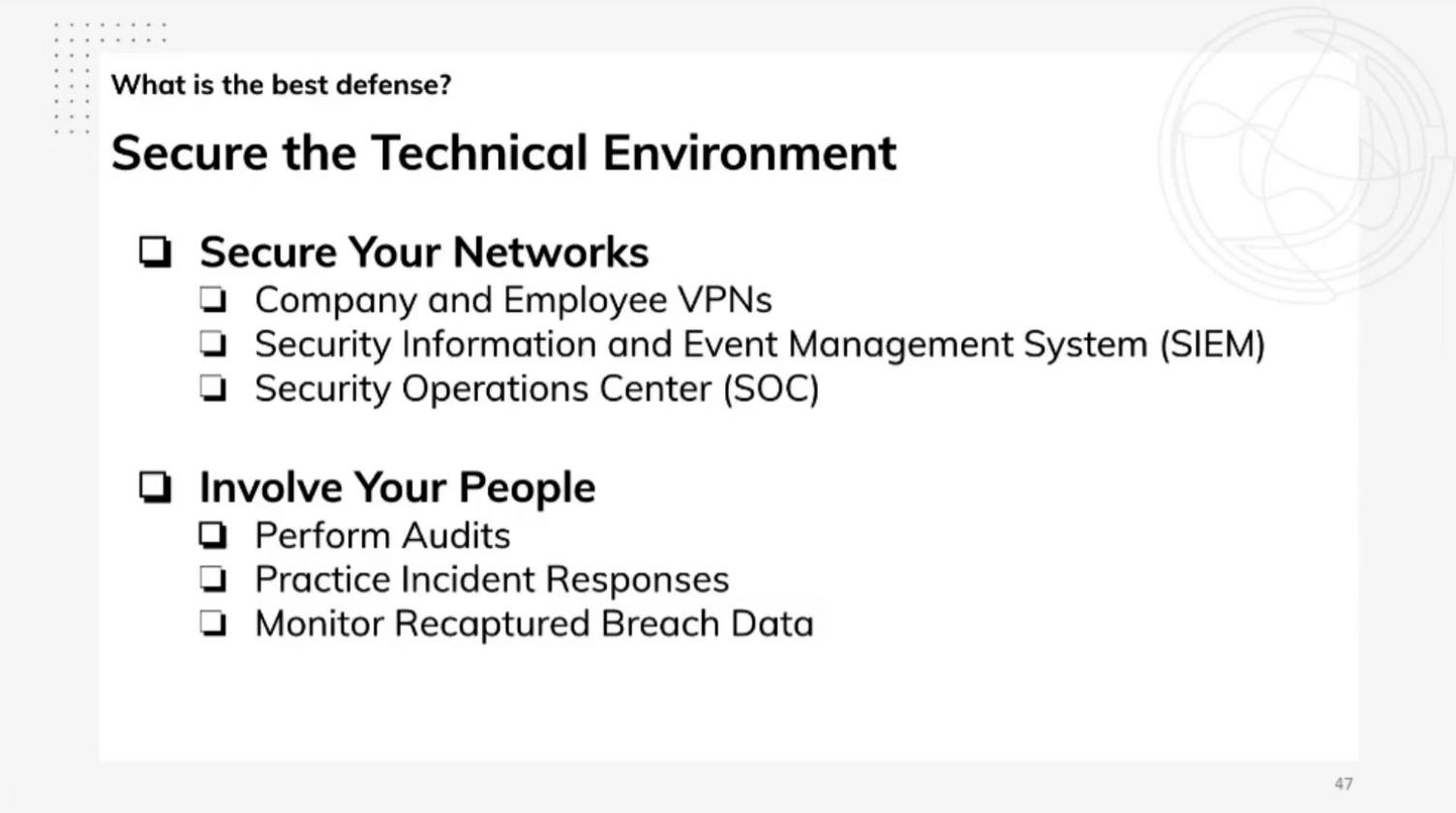 Preparing for Security Incidents​