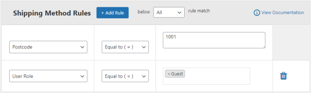 How To Set Up Woocommerce Shipping Method Based On Postcode/Zip Code/Postal Code? 9 Shipping rule based on the specific user role & postcode