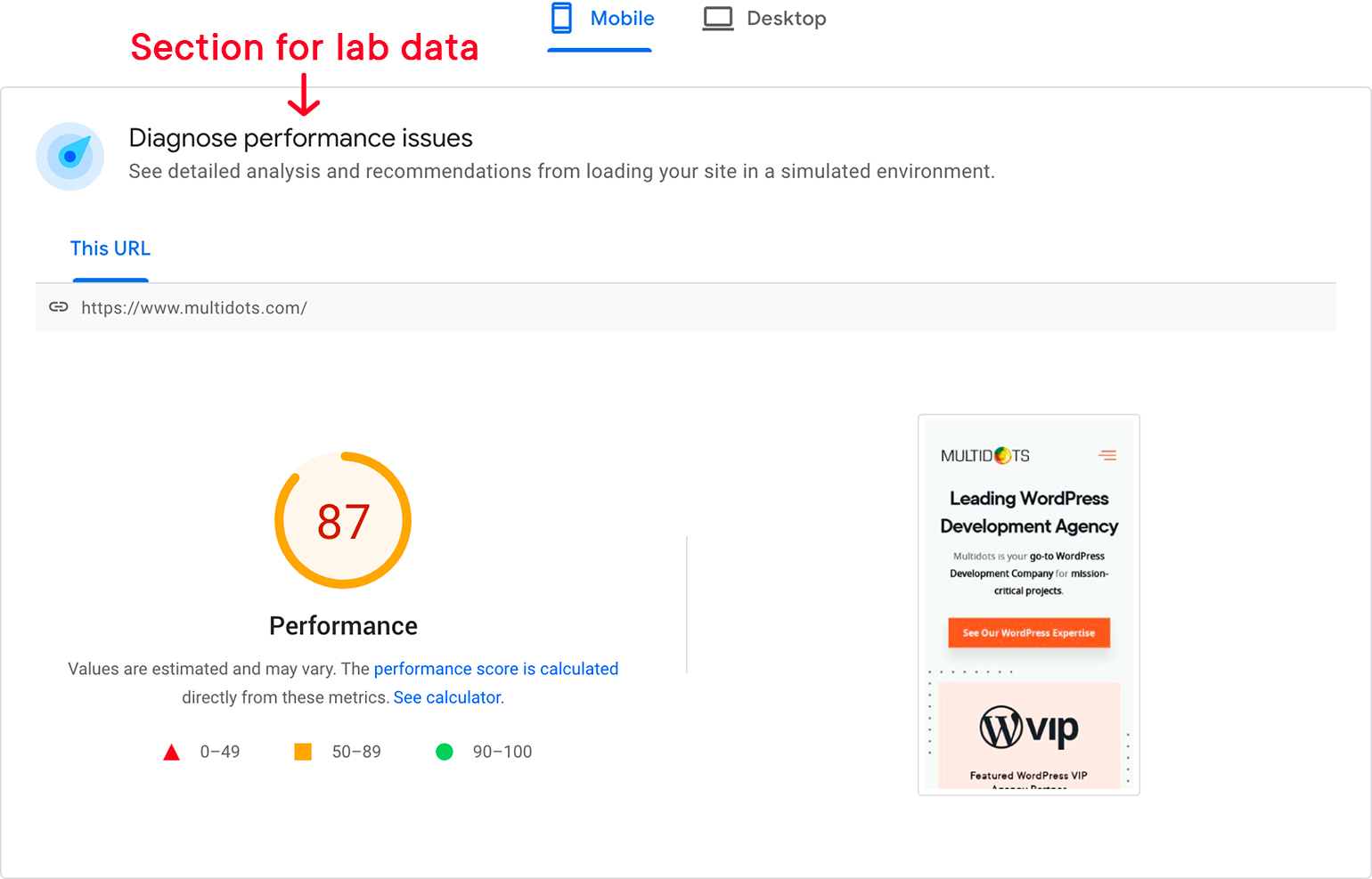 04 section for lab data