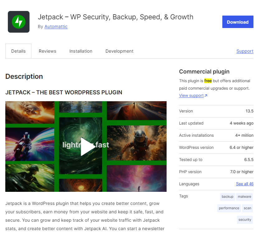 Jetpack plugin